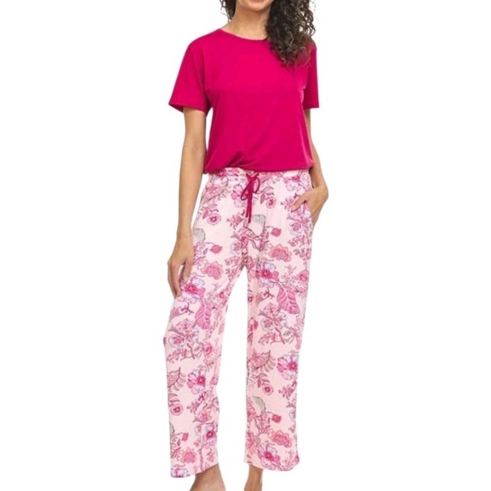 Flora by Nikrooz Womens Pajama Set Size Small Short Sleeve‎ 2 Piece